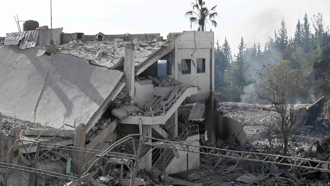 A general view shows the destruction at the Barzah scientific research centre north of Damascus on December 10, 2024, following an Israeli air strike the previous day. Picture: AFP