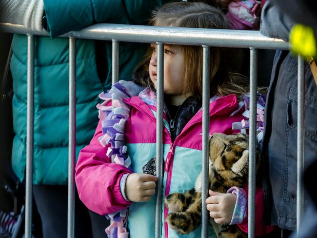 A young fan waits to see the Princess of Wales. Picture: AFP