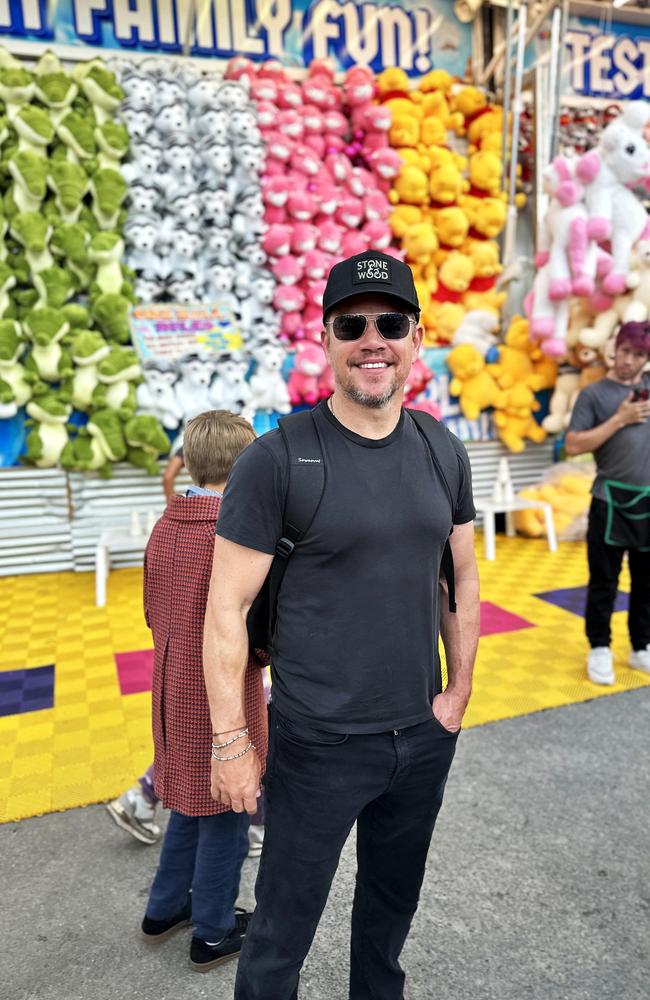 Matt Damon says going to The Ekka is now a family tradition. Photo Mohammad Alfares