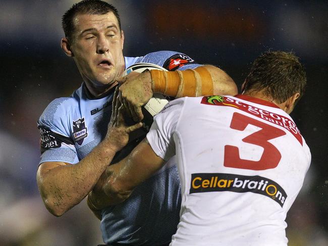 Gallen writes he first learned about peptides a day before the Round 2 match between the Sharks and St George Illawarra in 2011. Picture: Matt King