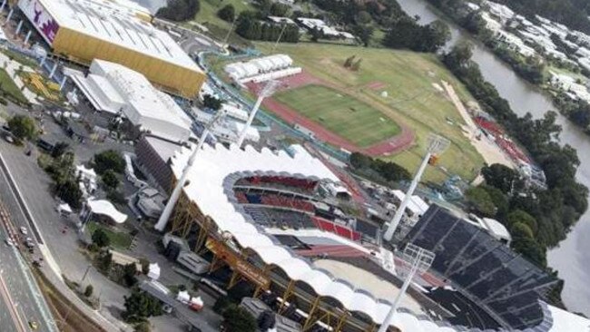 The Gold Coast Commonwealth Games warm-up track at Carrara located behind the main stadium. Photo: supplied