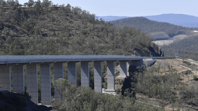 Toowoomba Second Range Crossing viaduct is seen during a media preview before opening, Friday, September 6, 2019.