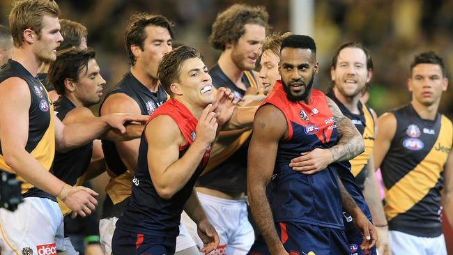 Heritier Lumumba while playing for the Demons. Picture: Wayne Ludbey