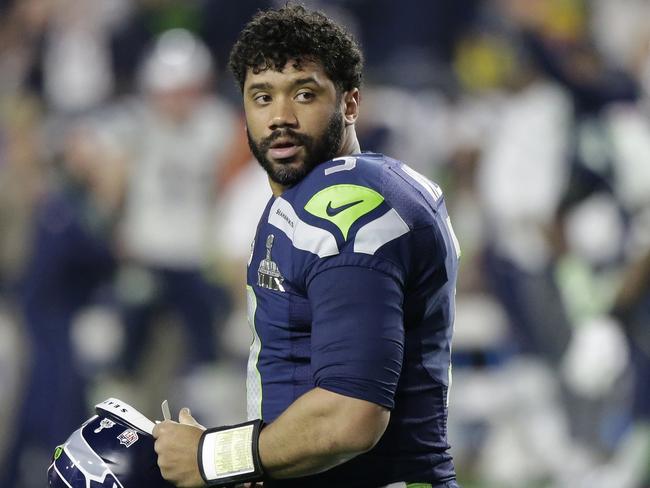 A shattered Seahawks quarterback, Russell Wilson.