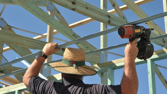 Fletcher expects Australian home building consents to fall 15 per cent in the year to June 2021. Picture: Brett Wortman