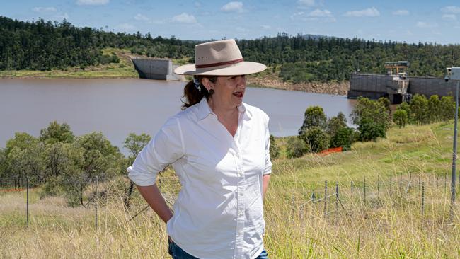 Annastacia Palaszczuk at Paradise Dam in 2022. Picture: Paul Beutel