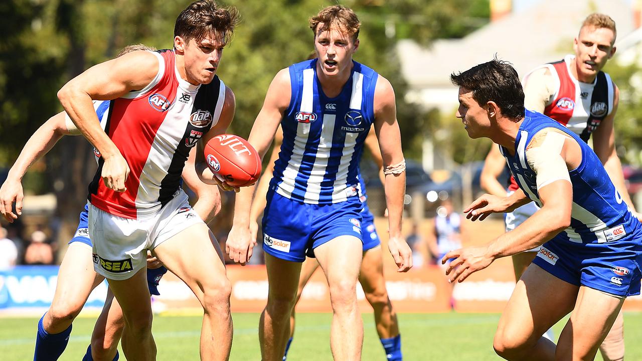 Jack Steele was St Kilda’s best midfielder against North Melbourne.