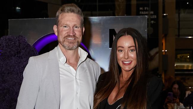 Nathan Buckley and Brodie Ryan make their return to Melbourne Fashion Week. Picture: Carly Ravenhall