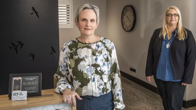 Simone Files (left) and Rebecca Fogarty co-owners of Blackbird and Finch real estate have to deal horror tenants. Monday, June 20, 2022. Picture: Nev Madsen.