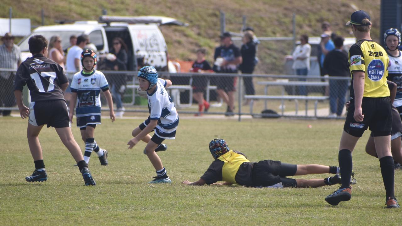 Sam Wheeler for the Brothers White against the Magpies in the RLMD U11 Mixed division at RLMD Fields, August 7, 2021. Picture: Matthew Forrest