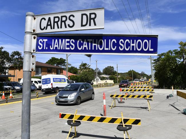 Carrs Drive roundabout work in Yamba - which will close the intersection over New Years