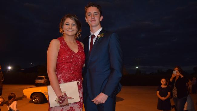 Jess Collinson and John Watkins at the St John's Formal at the Explorer's Inn in Roma.