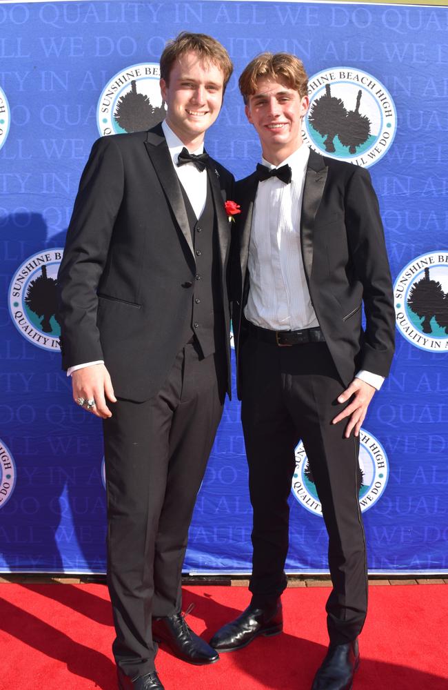 Henry and Myles at the Sunshine Beach State High School formal 2024.