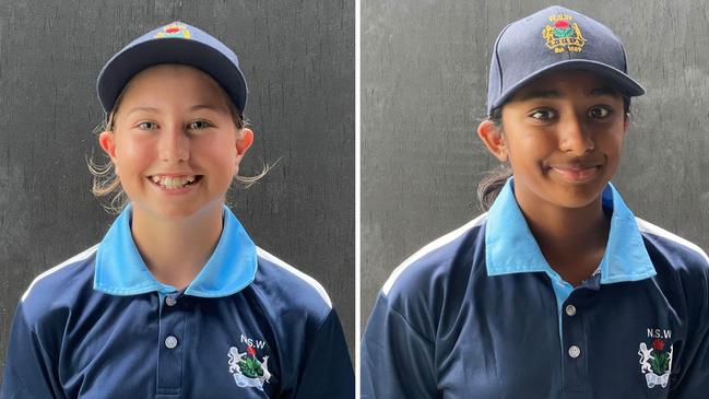 (L-R) Elodie Phillipson and Kaya Kumar pictured at Cricket Central, Sydney Olympic Park, 29 November, 2024. Picture: Jason Hosken – NewsLocal