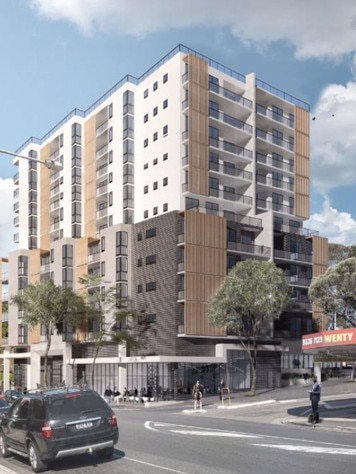 A unit block planned for Station St and Pritchard St East.