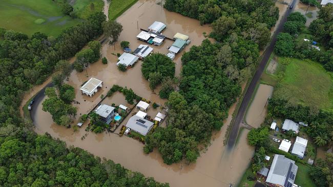 Cardwell received over 350mm in the 24 hours to 9am, Sunday, February 2, causing flooding in low lying areas such as Roma St and Gregory St. Picture: Jesse Rowe