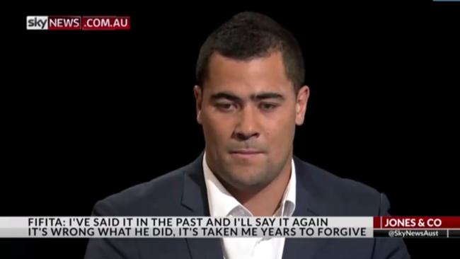 Andrew Fifita appeared on last night’s edition of Sky News program Jones &amp; Co.