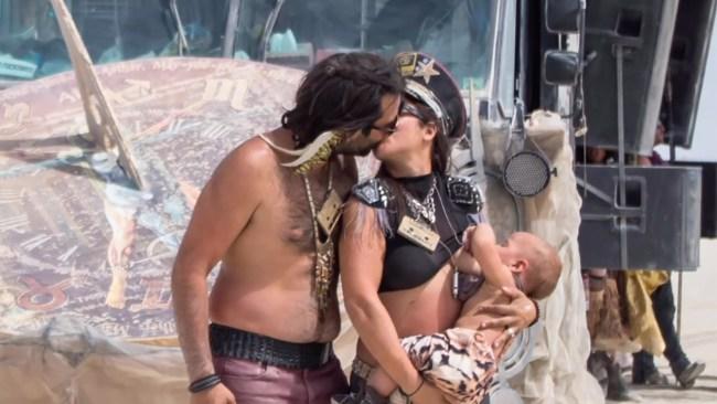 Bianca and her husband have brought their son to Burning Man since he was a baby. Photo: Instgram