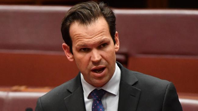 Minister for Resources Matt Canavan has long been spruiking the Adani mine. Picture: AAP Image/Mick Tsikas