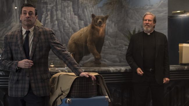 Jon Hamm and Jeff Bridges in Bad Times At the El Royale. Picture: Twentieth Century Fox