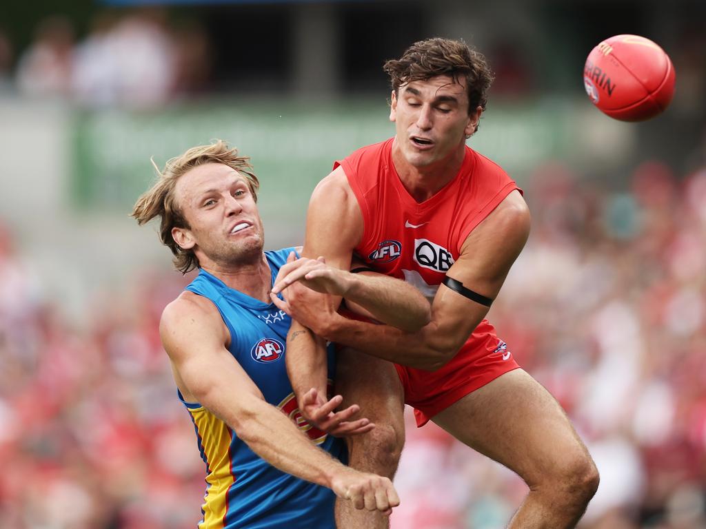 The 23-year-old has regularly been one of the Swans’ most important pressure players. Picture: Matt King/AFL Photos/via Getty Images