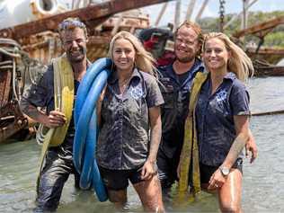 TO THE RESCUE: The Aussie Salvage Squad team, Luke Purdy, Jayde Towers, Dan Miliauskas and Ellie Faranda aren't afraid to get their hands dirty. Picture: Contributed