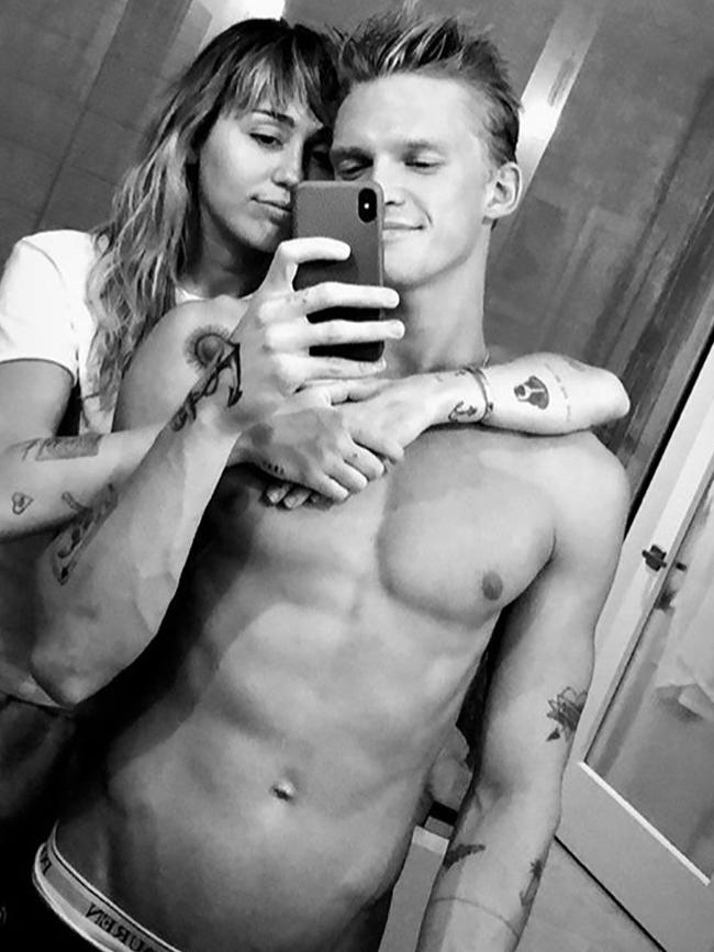 Miley Cyrus and Cody Simpson.