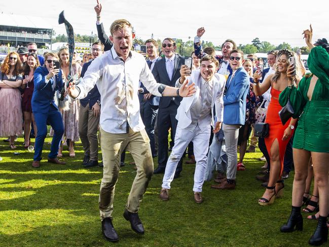 When the crowd is loving your every move. Picture: Jenny Evans/Getty Images