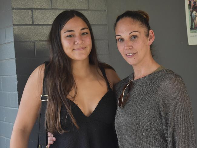 Leilani Penaia and Sharon Manuel at the CQ Capras game against the Ipswich Jets in Round 12 of the Hostplus Cup at Rugby Park, Rockhampton, on June 1, 2024.