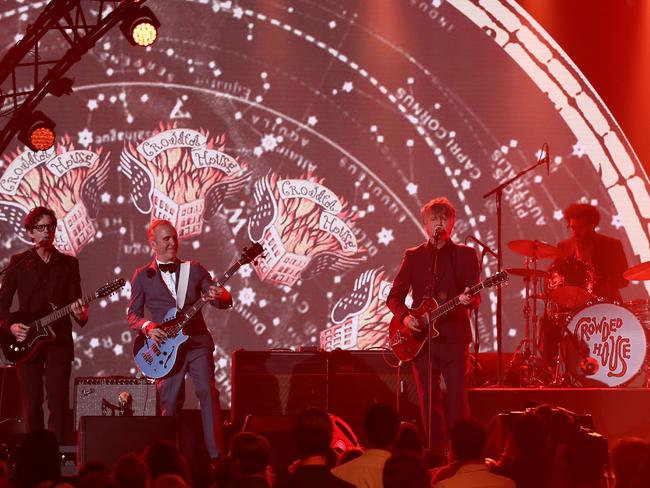 Crowded House perform on stage during the 30th Annual ARIA Awards. Picture: Getty