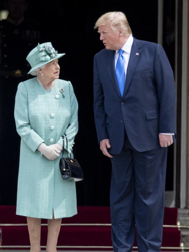 While Donald Trump had the nuclear codes, the Queen had the handbag codes. Picture: Getty Images