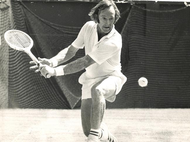 TAUS 60th Anniversary. 17-11-1973 - Rod Laver in action in an unspecific match. Picture: David Sproule