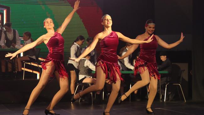 The Hip Hop 6 and 7 dancers perform The Great Gatsby routine in the Bodies In Motion Dance School's end of year concert, held at The Glade marquee at the Sheraton Mirage, Port Douglas. Picture: Brendan Radke