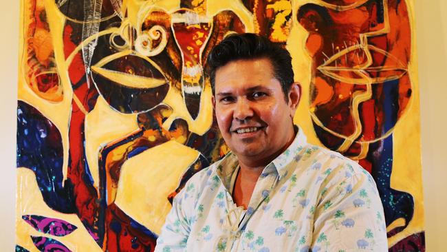 Indigenous artist Arone Meeks has passed away at the age of 64. Picture: Brendan Radke