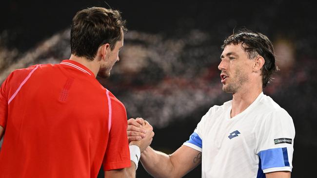 John Millman was no match for Daniil Medvedev. Picture: Quinn Rooney/Getty