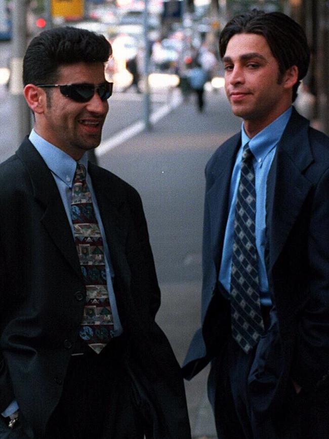 Brothers Sam (left) and John Ibrahim in 1995