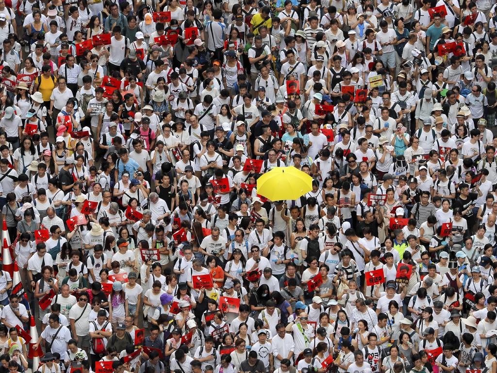 Protests in Hong Kong last June. Picture: AP
