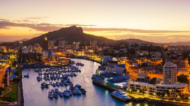 Townsville at sunset - still not as nice or popular as Cairns.