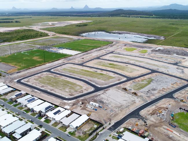 56 lots will be released at Stockland’s Aura development this week, part of a suburb that will compromise of 4000 homes and townhomes when completed. Picture: Patrick Woods.