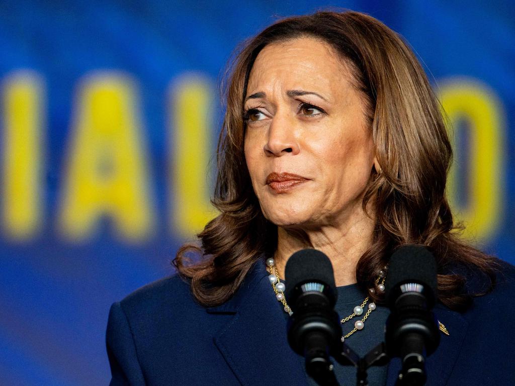 Trump said “Laken’s blood is on Kamala Harris’ hands”. Picture: Brandon Bell/Getty/AFP
