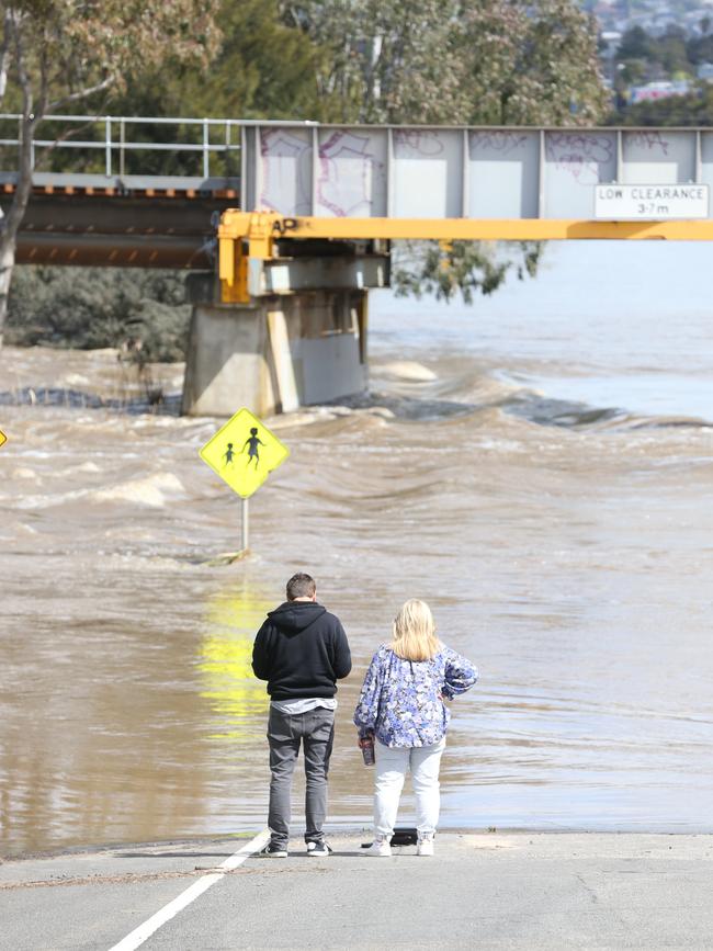 Rapids at the old Breakwater Bridge. Picture: Alan Barber