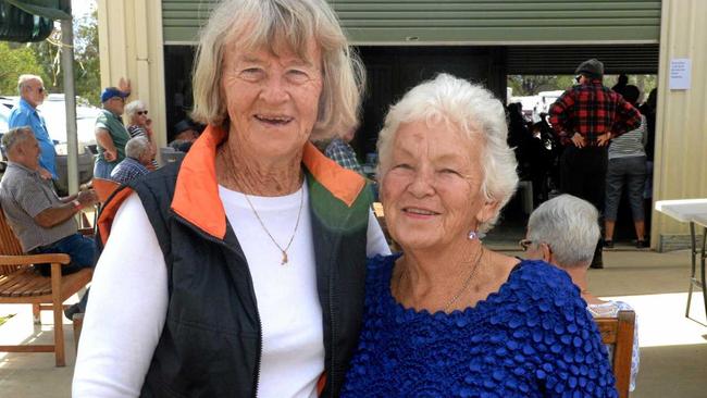 BUSH BUDDIES: Marilyn Luscombe and Patty Vogler enjoying the Bouldy Bash. Picture: Jann Houley