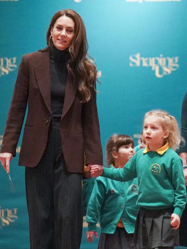 The royal joined the children to launch a Royal Foundation Centre for Early Childhood initiative. Picture: Getty Images