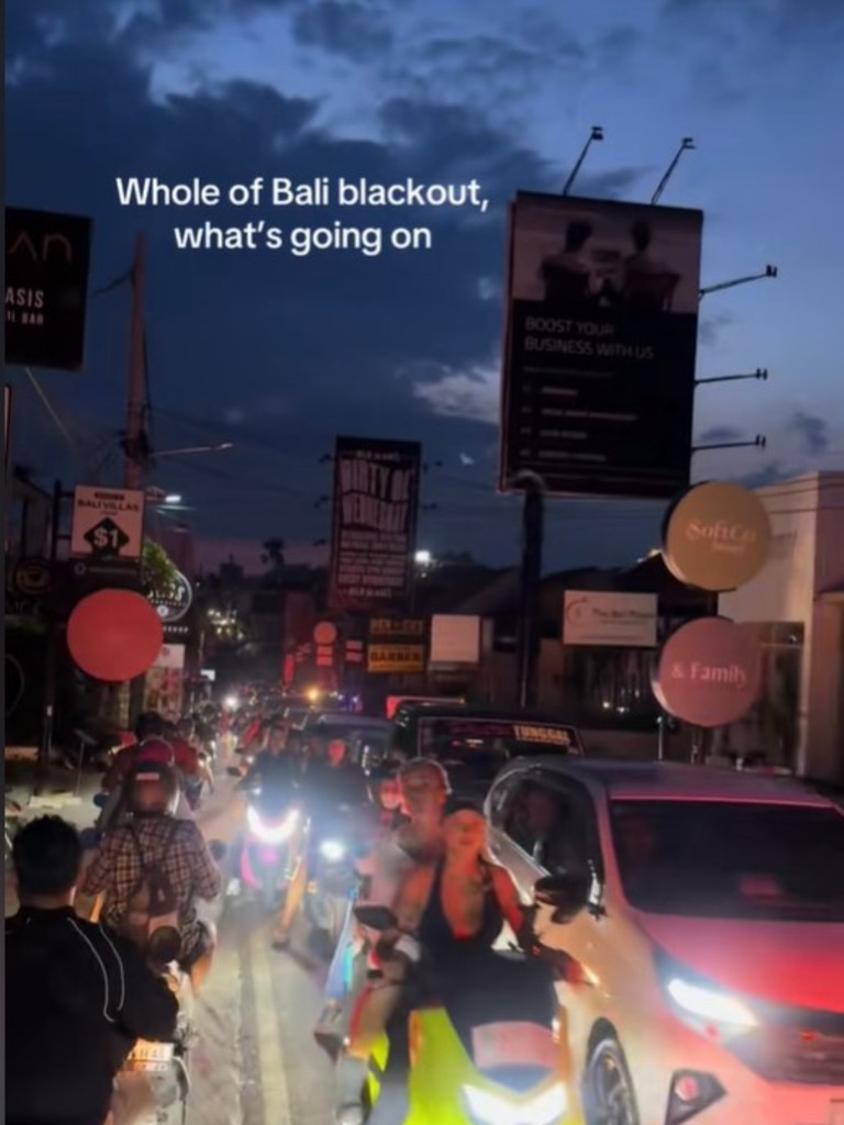 Another person shared footage of the congested streets, also in Canggu. Picture: TikTok/d.hammerich