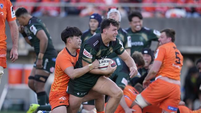 Former NRL star Joey Manu is now playing club rugby in Japan