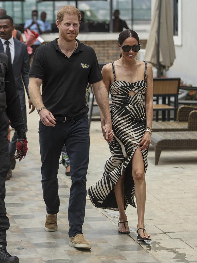Meghan has sported a string of glamorous looks while visiting the country. Picture: Kola SULAIMON / AFP