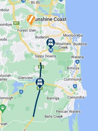 The Department of Transport and Main Roads reported congestion on the Bruce Highway Southbound. Picture: Department of Transport and Main Roads