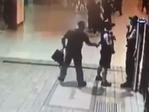 CCTV footage of the attack on police officer Hayden Edwards at Central Station in April last year.