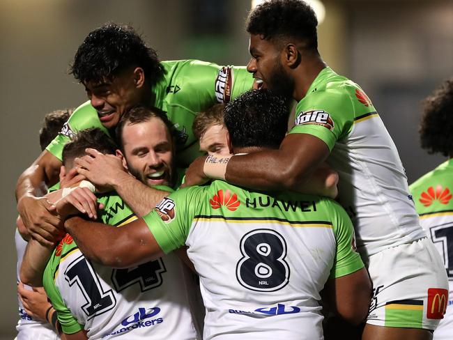 It was a big night for Raiders young and old on against the Sharks. Picture: Mark Kolbe/Getty Images