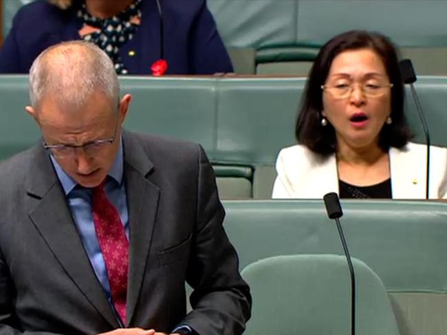 Member for Chisholm Gladys Liu in Question Time on Wednesday.